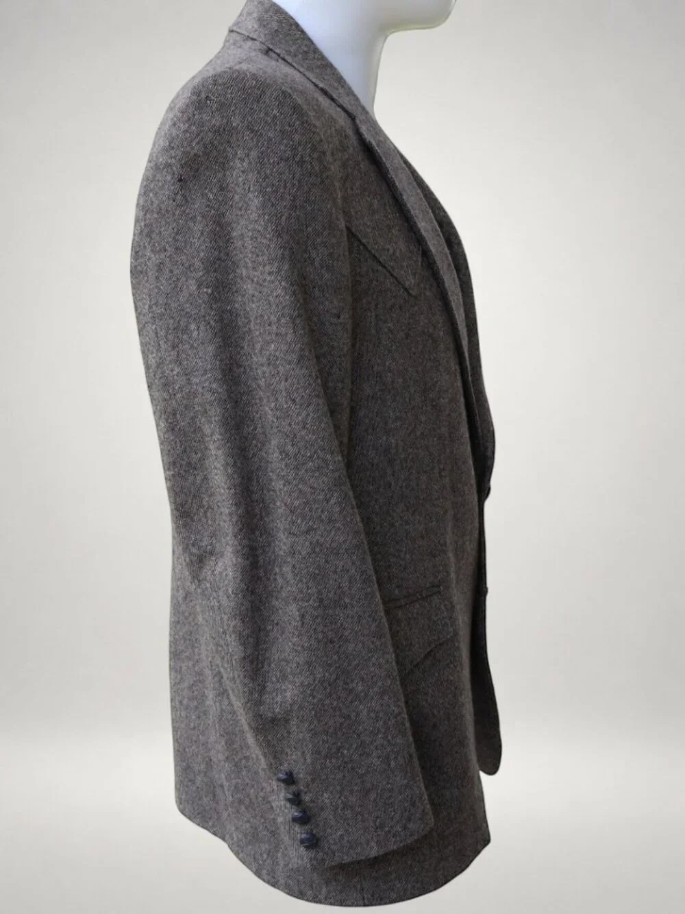 Vintage Grand Entry Western Wool Tweed Blazer Mens 44R USA Cowboy Sport Coat